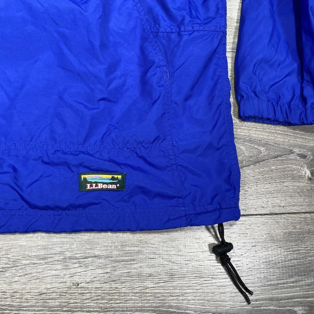LL Bean Pullover Jacket Mens‎ Large Hooded Windbreaker Anorak Outdoors Hiking